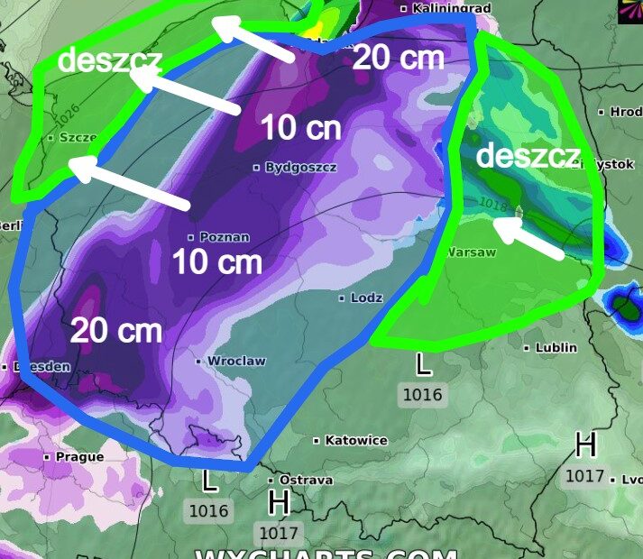 Intensywne opady śniegu, wydarzenia w polsce