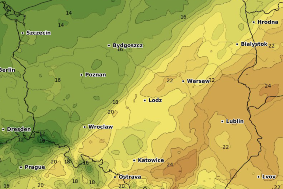 Opady deszczu w centrum i na wschodzie Polski. Wędrówka niżu atmosferycznego. Komentarz Synoptyka UM,