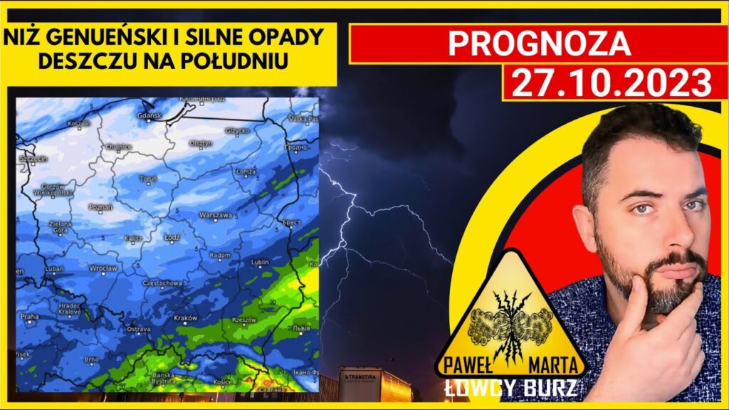 Niż genueński i silne opady na południowym wschodzie Polski. #prognozy 27.10, Niż genueński i silne opady na południowym wschodzie Polski. #prognozy 27.10