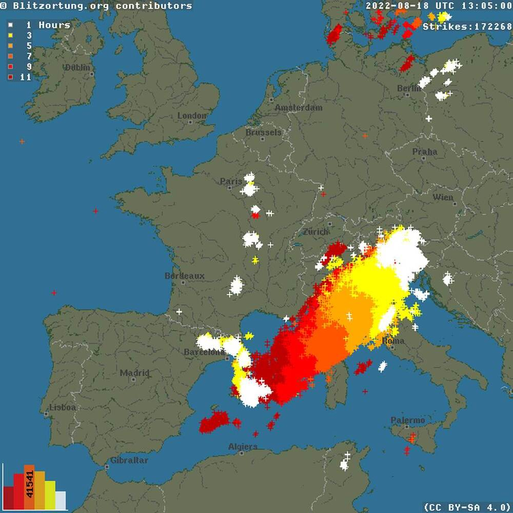 gwałtowna burza, gwałtowna burza,na południu europy,korsyka,burza