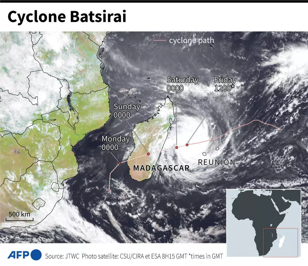 Cyklon Batsirai, Cyklon Batsirai,Madagaskar,tropiklany,uderzył