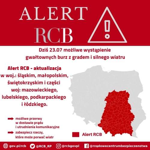 alert rcb, wydarzenia w polsce