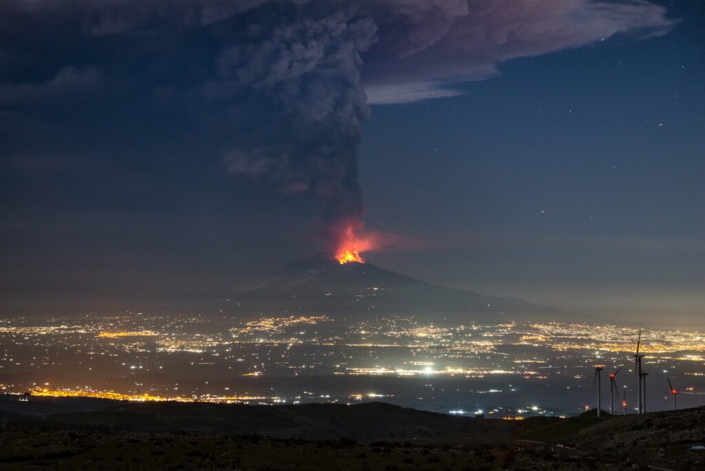 erupcja wulkanu etna